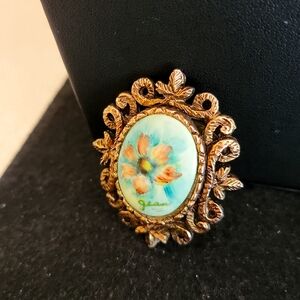 Hand Painted Brooch/Pendant